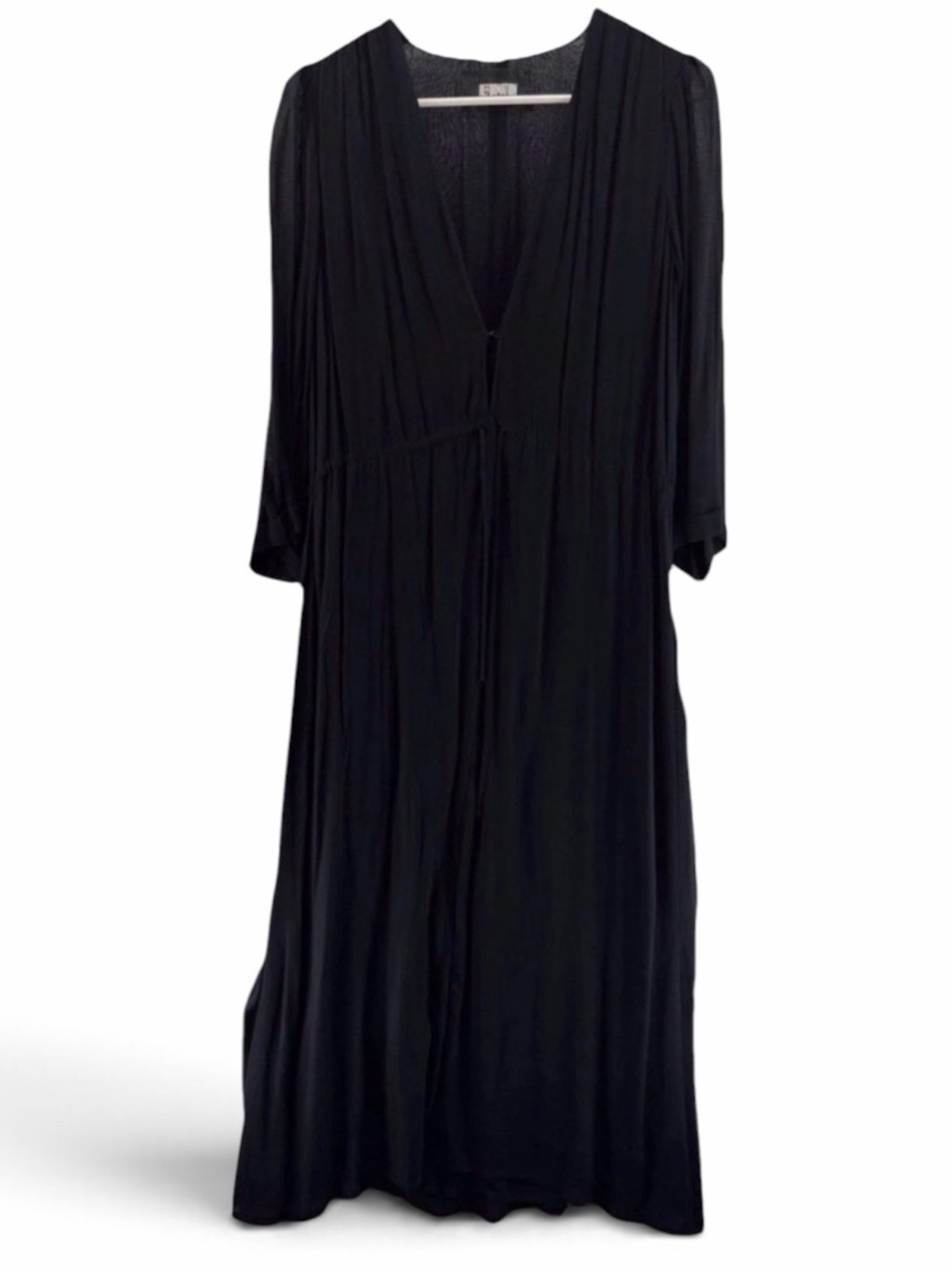 Reformation Black Women's Plunge V-Neck Maxi Dress Size Small
